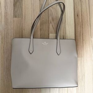 Kate Spade beige leather tote bag